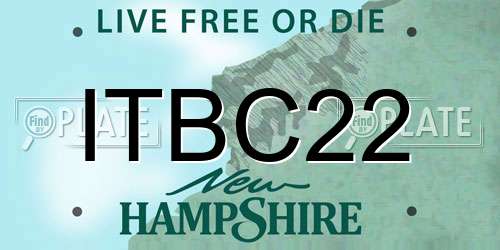 ITBC22 New Hampshire License Plate