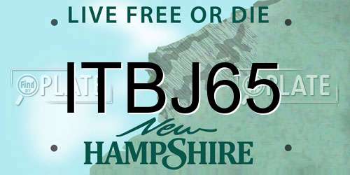ITBJ65 New Hampshire License Plate