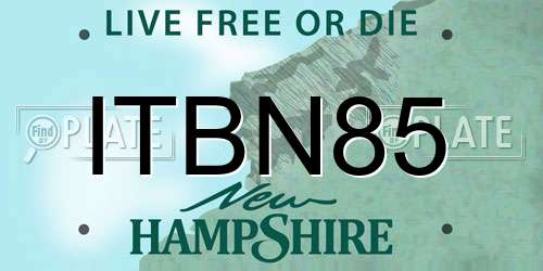 ITBN85 New Hampshire License Plate