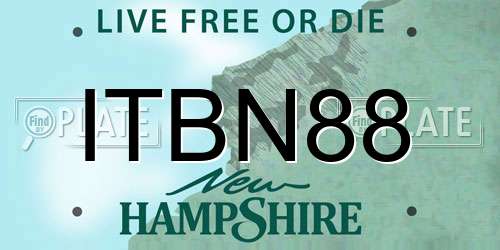ITBN88 New Hampshire License Plate