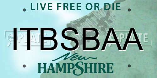 ITBSBAA New Hampshire License Plate