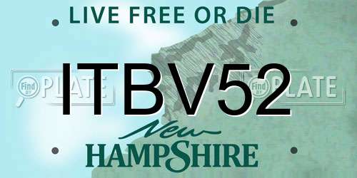 ITBV52 New Hampshire License Plate