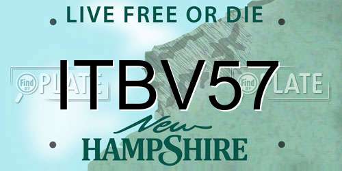 ITBV57 New Hampshire License Plate