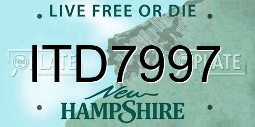 ITD7997 New Hampshire License Plate