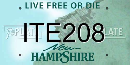 ITE208 New Hampshire License Plate