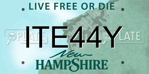 ITE44Y New Hampshire License Plate