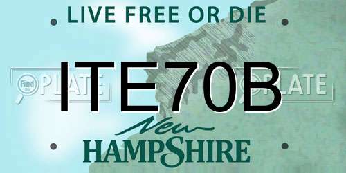 ITE70B New Hampshire License Plate