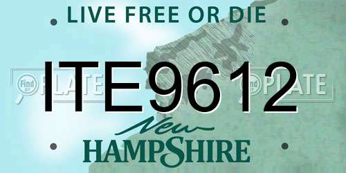 ITE9612 New Hampshire License Plate