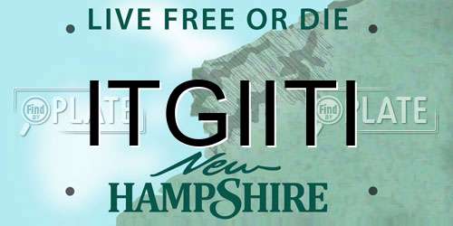 ITGIITI New Hampshire License Plate