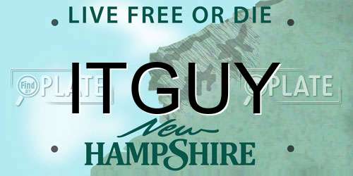 ITGUY New Hampshire License Plate