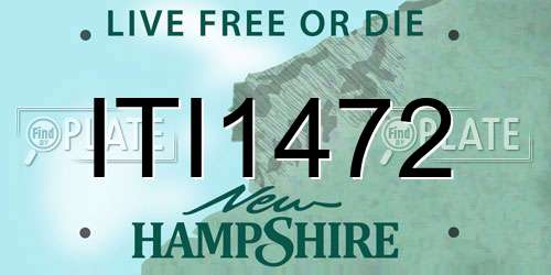 ITI1472 New Hampshire License Plate