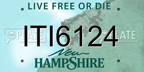 ITI6124 New Hampshire License Plate