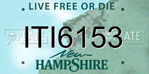 ITI6153 New Hampshire License Plate