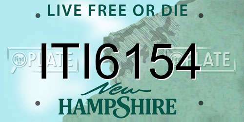ITI6154 New Hampshire License Plate