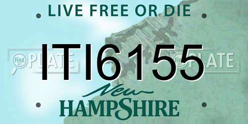 ITI6155 New Hampshire License Plate