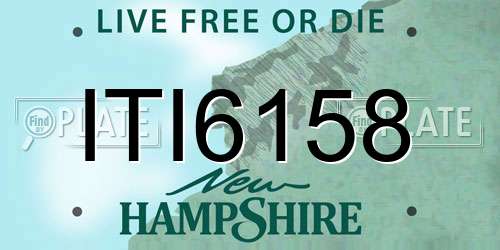 ITI6158 New Hampshire License Plate