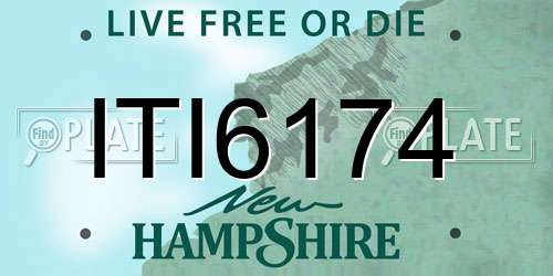 ITI6174 New Hampshire License Plate