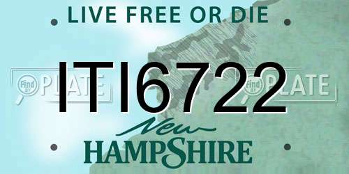 ITI6722 New Hampshire License Plate