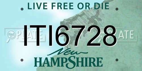 ITI6728 New Hampshire License Plate