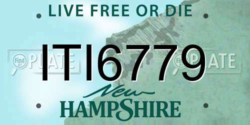 ITI6779 New Hampshire License Plate