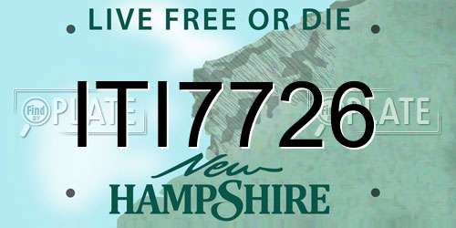 ITI7726 New Hampshire License Plate