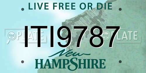 ITI9787 New Hampshire License Plate