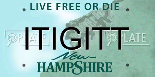 ITIGITT New Hampshire License Plate
