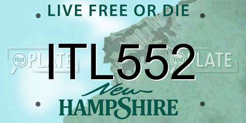 ITL552 New Hampshire License Plate