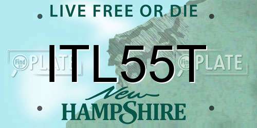ITL55T New Hampshire License Plate