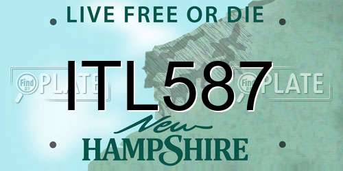ITL587 New Hampshire License Plate