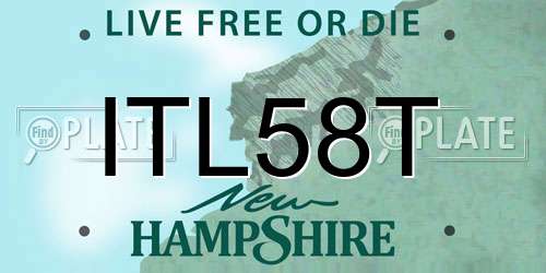 ITL58T New Hampshire License Plate