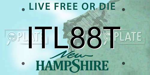 ITL88T New Hampshire License Plate