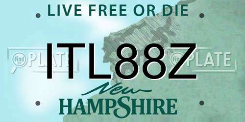 ITL88Z New Hampshire License Plate