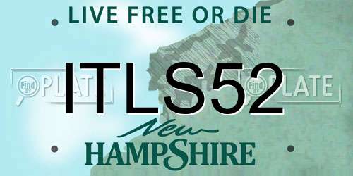 ITLS52 New Hampshire License Plate