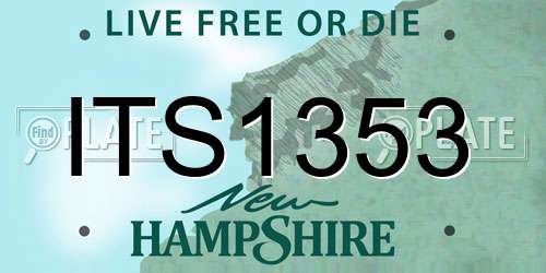 ITS1353 New Hampshire License Plate