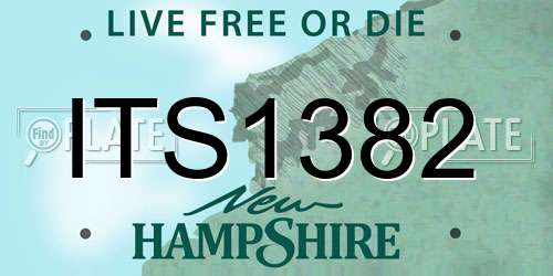 ITS1382 New Hampshire License Plate