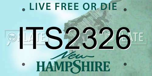 ITS2326 New Hampshire License Plate