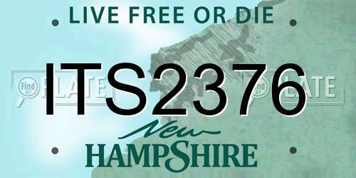 ITS2376 New Hampshire License Plate