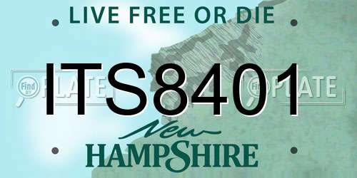 ITS8401 New Hampshire License Plate