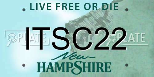 ITSC22 New Hampshire License Plate