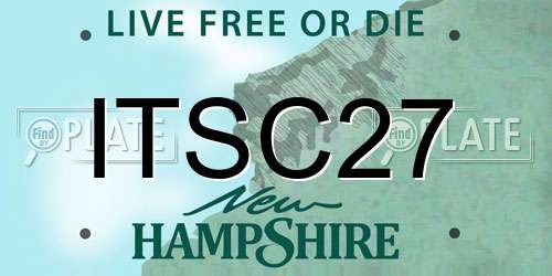 ITSC27 New Hampshire License Plate
