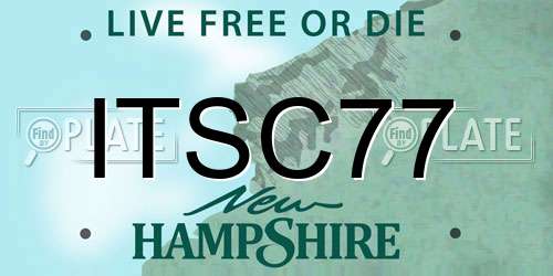ITSC77 New Hampshire License Plate
