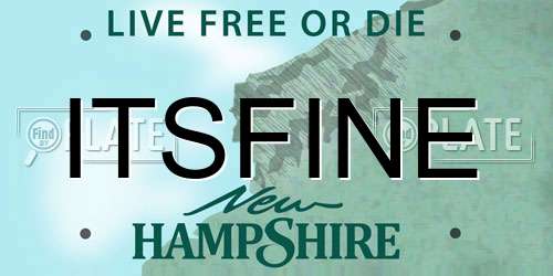 ITSFINE New Hampshire License Plate