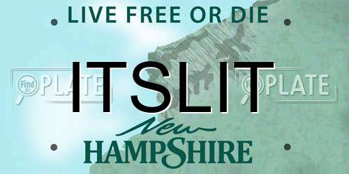 ITSLIT New Hampshire License Plate