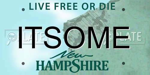 ITSOME New Hampshire License Plate