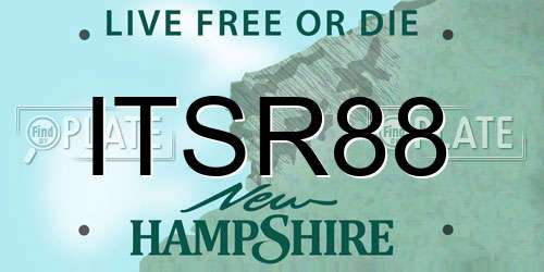 ITSR88 New Hampshire License Plate