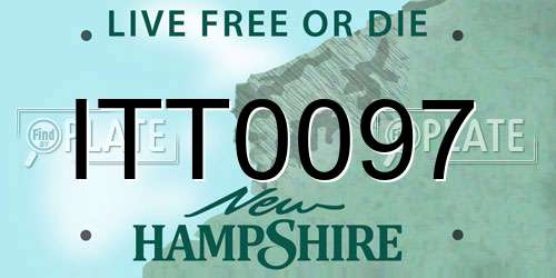 ITT0097 New Hampshire License Plate