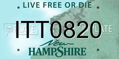 ITT0820 New Hampshire License Plate