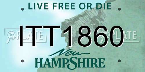 ITT1860 New Hampshire License Plate