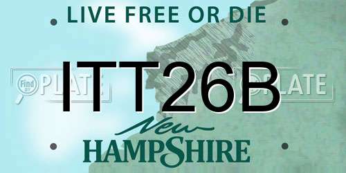 ITT26B New Hampshire License Plate